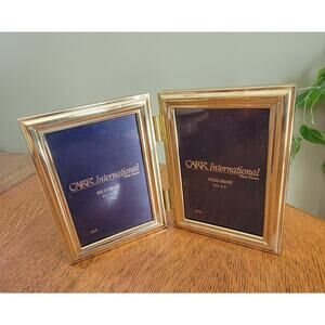 CARR International Solid Brass Double Photo Frames 3.5x5"